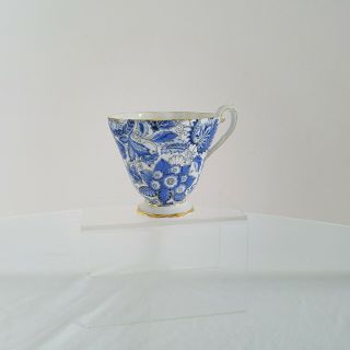 Vintage England Royal Standard Bone China Footed Cup Only Blue Floral Chintz
