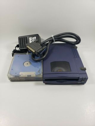 Vintage Iomega Zip 100 Z100p2 Zip Drive With Scsi Cable And Power Adapter