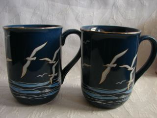 Vintage Otagiri Japan The Sea Seagulls Ocean Wave Tea Coffee Mug