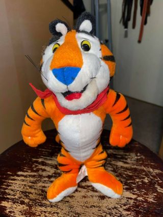 Vintage Tony The Tiger Plush Sasco Kelloggs 90s Stuffed Animal Doll Toy