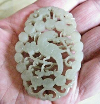 Vintage Carved Green Parrot Piece Could Make A Pendant