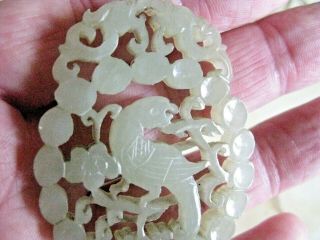 Vintage Carved Green Parrot Piece could make a Pendant 2