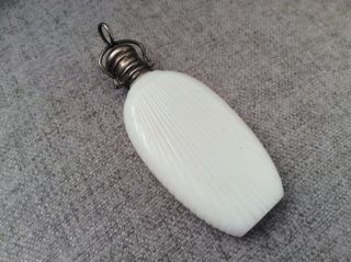 Fine Antique Silver French Miniature Opaline Chatelaine Perfume/scent Bottle Ex