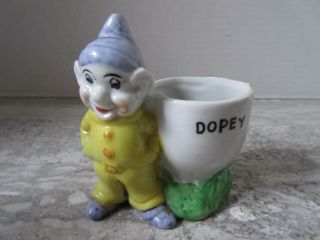 Old Vintage 1937 Walt Disney Enterprises Dopey Egg Cup Snow White Made In Japan