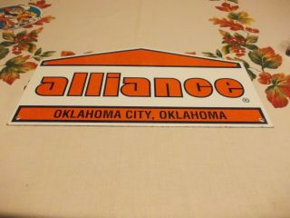 Vintage Metal Porcelain Advertising Alliance Steel Buildings Oklahoma City,  Ok