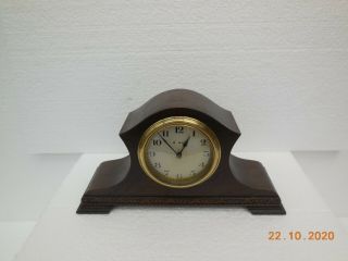 Antique French Oak Mantel Clock 8 Day By Japy Freres Fully Keeps Time
