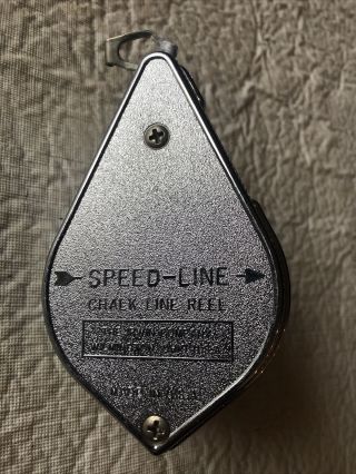 Vintage Speed - Line Chalk Line Reel Metal Usa