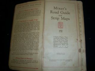 1926 MIXER ' S ROAD GUIDE AND STRIP MAPS EASTERN UNITED STATES & CANADA - KD 727T 3