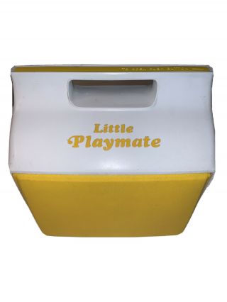 Little Playmate Igloo Yellow Cooler Lunch Bucket Retro Vintage