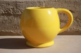 Vintage 70 ' s McCoy Pottery Smiley Happy Face Yellow Coffee Mug Cup Emoji VGC 2