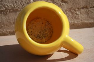 Vintage 70 ' s McCoy Pottery Smiley Happy Face Yellow Coffee Mug Cup Emoji VGC 3
