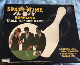 Vintage Spare - Time Bowling Table Top Dice Game: Lakeside Industries,  1970