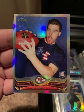 2013 Topps Chrome Refractor Travis Kelce Rookie Card 118 Chiefs Rc