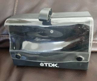 Vintage Tdk Audio Cassette Tape Carry Case Holds 10 Cassettes Music Storage Box