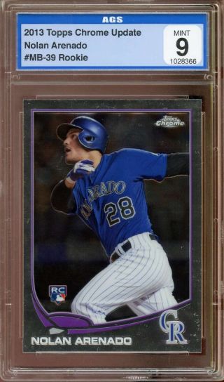 Nolan Arenado Rookie Card 2013 Topps Chrome Update Mb - 39 Ags 9