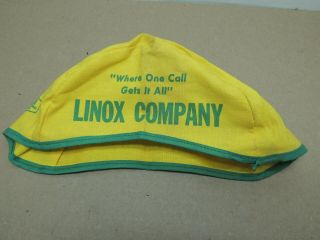 Vintage Linox Company Hat Welder Skull Cap Union Carbide Linde Gases Advertising