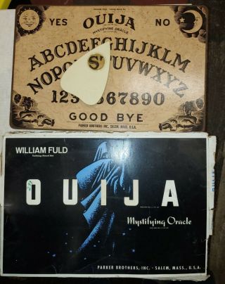 Vintage Ouija Board Game William Fuld Parker Brothers Mystifying Oracle (11f)