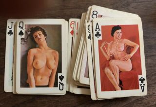 Vtg Nude Playing Cards Deck Pin Up Girls Gaiety 54 Models 1969