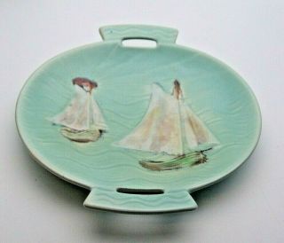 Vintage Art Deco Shorter & Sons Dish With Yaught Design C.  1930 