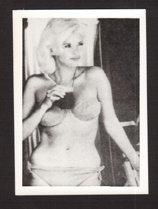 Jayne Mansfield Bikini Movie Film Star Vintage Photo Card From Belgium C