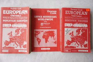 1990 1991 Thomas Cook Cooks Continental Timetable Railway Services X2