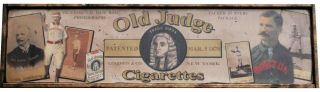 Awesome Vintage Style Old Judge Cigarette Baseball Wooden Sign