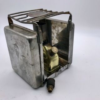 Vintage Portable Pocket Camping Stove Taykit Compact Backpack Brass Burner
