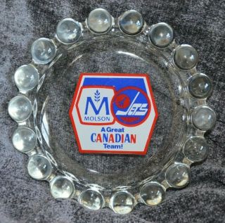 Vintage Winnipeg Jets Molson Candy Nut Dish Ashtray