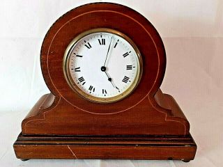 Vintage Wooden Mantel Clock With French Movement Sfra