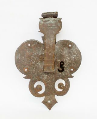 Antique 18th Century Trunk Chest Iron Lock.  Hardware.  Collectible.  Decorative