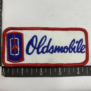 Vtg Car Auto Oldsmobile Embroidered Twill Advertising Patch 00sg