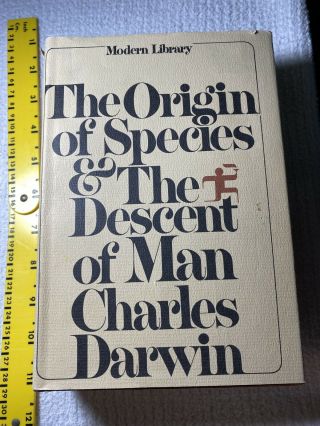 Vintage Hc The Origin Of Species/the Descent Of Man (modern Library) Dj 1000 Pg