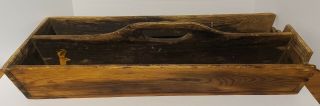 Antique Carpenters Tool Box Wood Caddy Harvest Farm Table Vintage 25 " Large