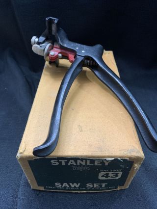 Vintage Stanley Saw Set No.  43 With Box Fresh Estate Find