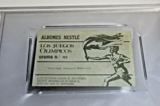 1964 Nestle Los Juegos Olimpicos Bob Hayes ROOKIE RC 193 PSA 8 (oc) NM - MT Card 3