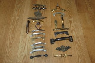 Vintage Metal Cabinet Handles Pulls - Brass - Wrought Iron - Pewter - Chrome - Copper 2995