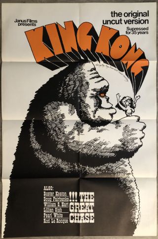 Vintage Poster King Kong The Great Chase 1968 One Sheet Movie Pin Up