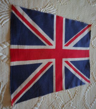 Small Ww2 Ve Day Vintage Union Jack Flag Old
