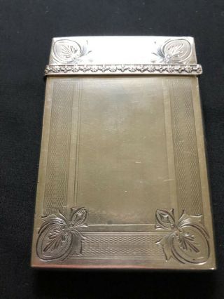 Antique American Coin Silver Card Case by Albert Coles Co. 3