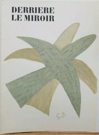 George Braque Vintage Lithograph Derriere Le Miroir 1956 15 " ×11 "