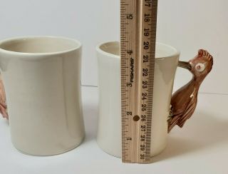 Vintage Fitz And Floyd Bird In Hand Mug Coffee Tea Set Of Two Woodpecker 3