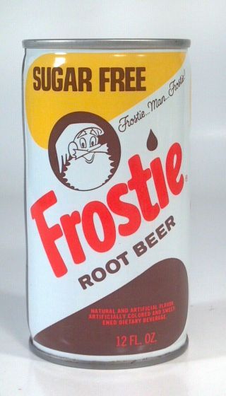 Vintage Sugar Frostie Root Beer Soda Pop Can 12oz Crimped Steel Coca Cola