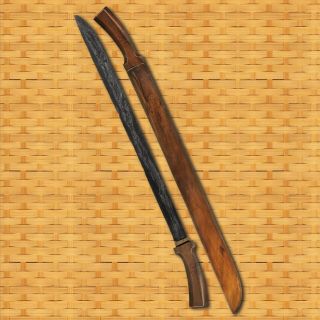 Antique Damascus Javanese Pedang Sabet (slashing Sword) " Pamor Pitrang "