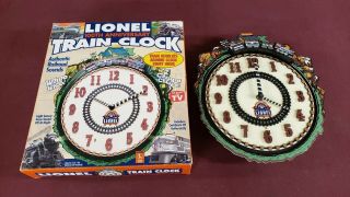 Lionel 100th Anniversary Commemorative Clock With Train Sounds - Great