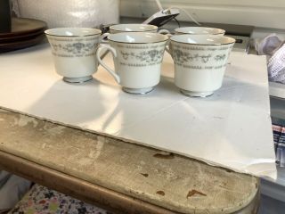 Set Of 5 Vintage Wade Japan Fine Porcelain China " Diane " Coffee Cups
