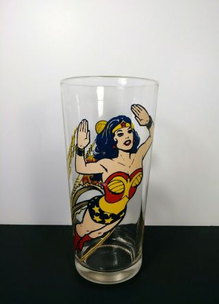 Vintage Wonder Woman Pepsi Collector Series Drinking Glass Dc Comics 1978