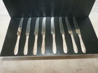 8vintage Silver - Plate Flatware National Silver Co.  Narcissus Knives 9.  38 "