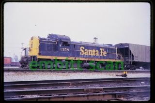 Slide,  Atsf Santa Fe Alco Rsd5 2158 At San Bernardino Ca,  1969