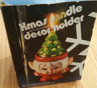 Dan Dee Imports Vintage Christmas Candle Holder - Elf 1972