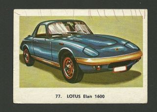 Lotus Elan 1600 Vintage Car Collector 1972 Trading Card From Spain
